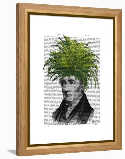 Fern Head Plant Head-Fab Funky-Framed Stretched Canvas