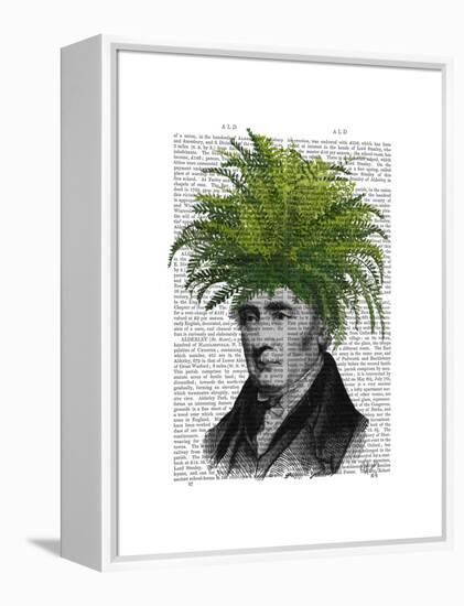 Fern Head Plant Head-Fab Funky-Framed Stretched Canvas