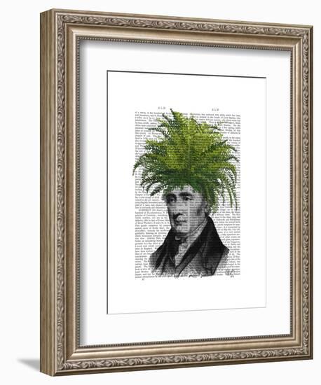 Fern Head Plant Head-Fab Funky-Framed Art Print