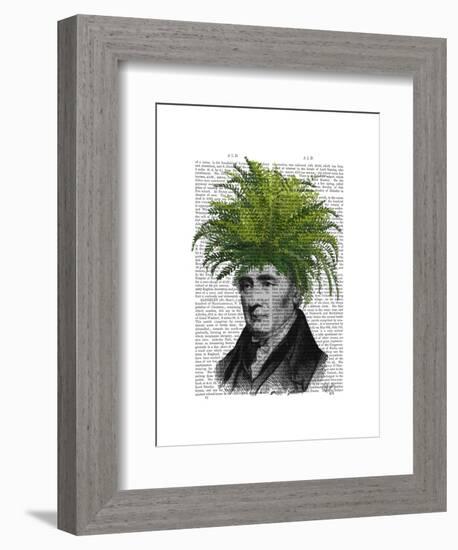 Fern Head Plant Head-Fab Funky-Framed Art Print