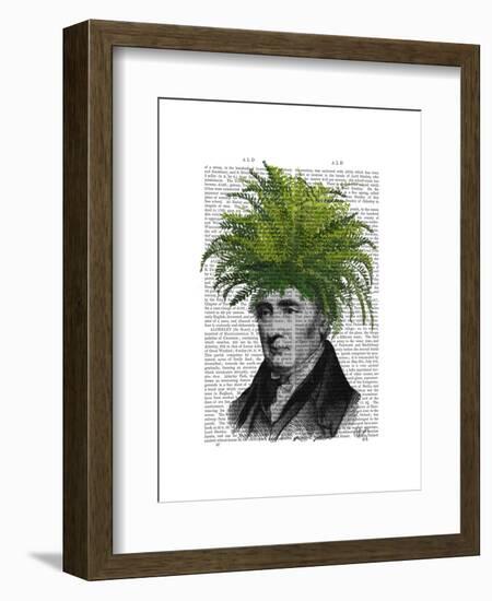 Fern Head Plant Head-Fab Funky-Framed Art Print