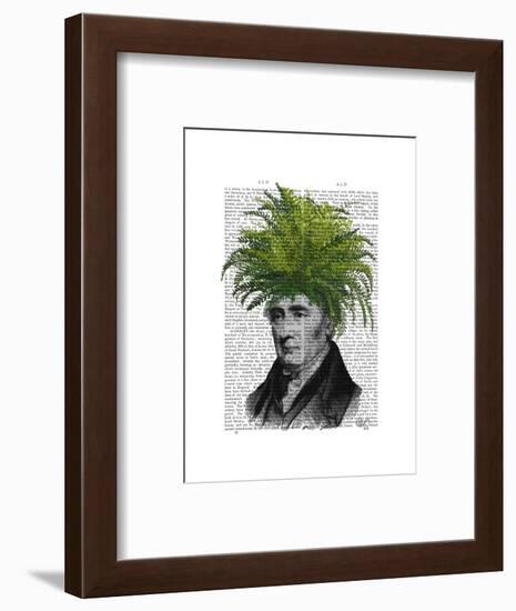 Fern Head Plant Head-Fab Funky-Framed Art Print