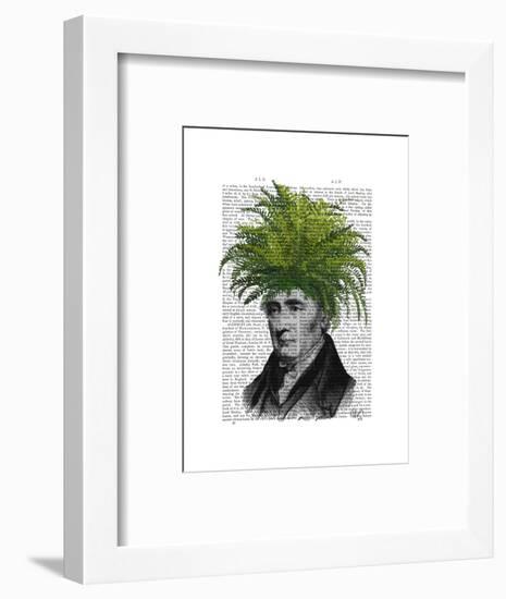 Fern Head Plant Head-Fab Funky-Framed Art Print