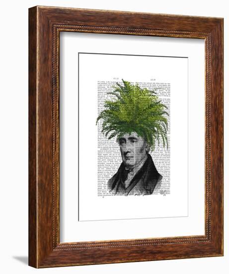 Fern Head Plant Head-Fab Funky-Framed Art Print