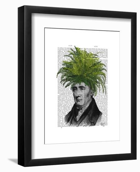Fern Head Plant Head-Fab Funky-Framed Art Print