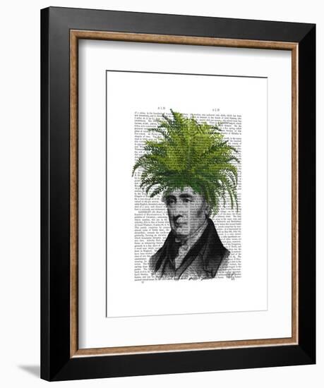 Fern Head Plant Head-Fab Funky-Framed Art Print