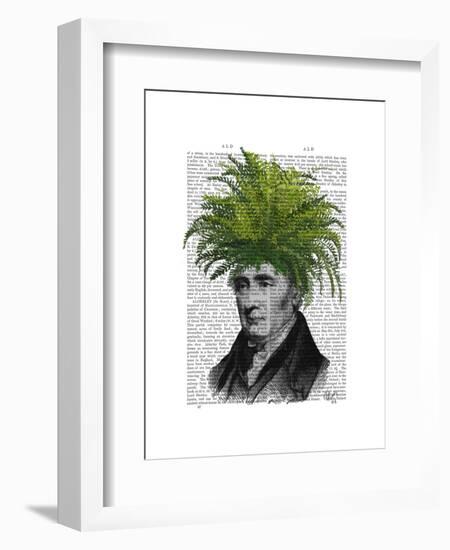 Fern Head Plant Head-Fab Funky-Framed Art Print