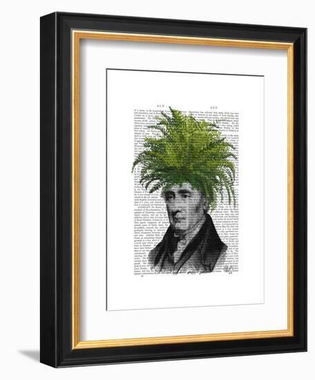 Fern Head Plant Head-Fab Funky-Framed Art Print