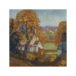 Houses along the Delaware-Fern Isabel Coppedge-Stretched Canvas