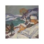 Houses along the Delaware-Fern Isabel Coppedge-Stretched Canvas