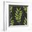 Fern Leaf on Dark Background-Maria Mirnaya-Framed Art Print