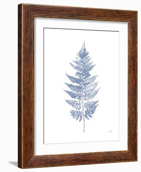 Fern Print I Blue No Shiplap-Moira Hershey-Framed Art Print