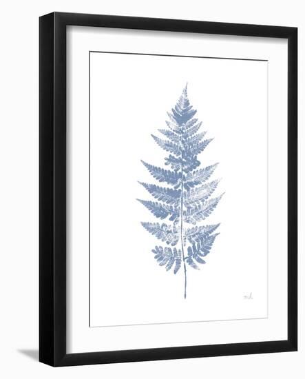 Fern Print I Blue No Shiplap-Moira Hershey-Framed Art Print