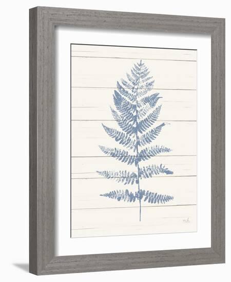 Fern Print II Blue Crop-Moira Hershey-Framed Art Print