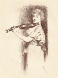 A Violinist, C1898-Fernand Khnopff-Giclee Print