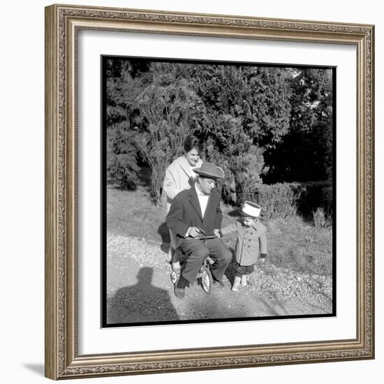 Fernand Raynaud with His Wife Renée and His Son Pascal-Marcel DR-Framed Photographic Print