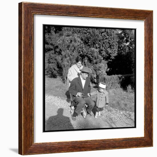 Fernand Raynaud with His Wife Renée and His Son Pascal-Marcel DR-Framed Photographic Print