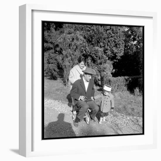 Fernand Raynaud with His Wife Renée and His Son Pascal-Marcel DR-Framed Photographic Print