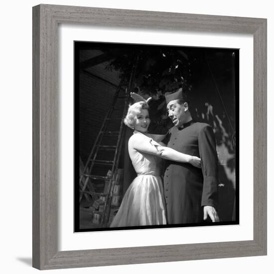 Fernandel on the Shooting of the French Movie "Don Camillo"-Marcel Begoin-Framed Photographic Print