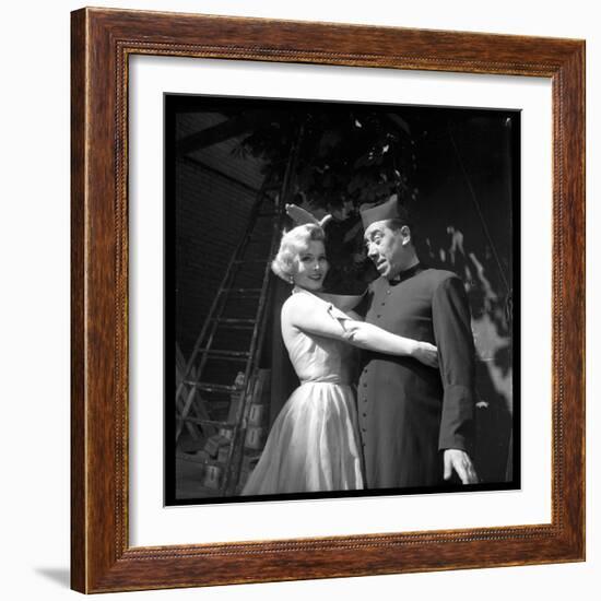 Fernandel on the Shooting of the French Movie "Don Camillo"-Marcel Begoin-Framed Photographic Print