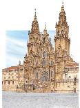 Santiago De Compostela, Western Façade, Spain-Fernando Aznar Cenamor-Giclee Print