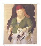 Mujer con Sombrero Rojo-Fernando Botero-Collectable Print