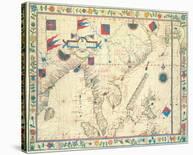 The Far East (from a portolan atlas, 1571)-Fernao Vaz Douado-Stretched Canvas