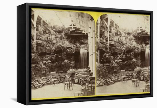 Fernery and Waterfall at Brighton Aquarium-null-Framed Premier Image Canvas