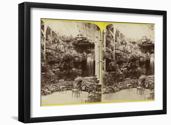 Fernery and Waterfall at Brighton Aquarium-null-Framed Photographic Print