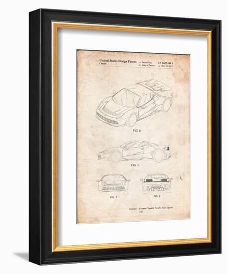 Ferrari 2012 Sp12 Patent-Cole Borders-Framed Art Print