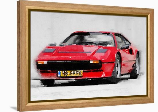 Ferrari 208 GTB Turbo Watercolor-NaxArt-Framed Stretched Canvas