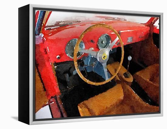 Ferrari 225 S Berlinetta Interior Watercolor-NaxArt-Framed Stretched Canvas