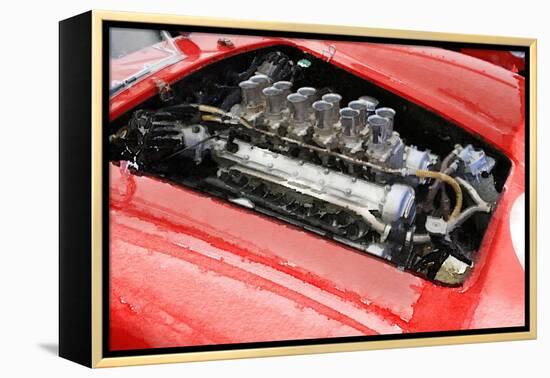 Ferrari 250 GTO Engine Watercolor-NaxArt-Framed Stretched Canvas