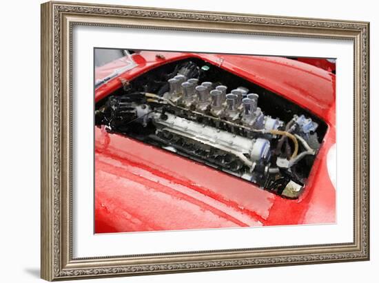 Ferrari 250 GTO Engine Watercolor-NaxArt-Framed Art Print