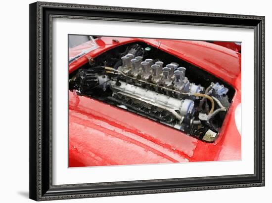 Ferrari 250 GTO Engine Watercolor-NaxArt-Framed Art Print