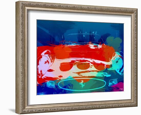 Ferrari 250 Gto Watercolor-NaxArt-Framed Art Print