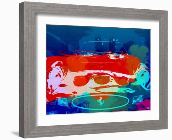 Ferrari 250 Gto Watercolor-NaxArt-Framed Art Print