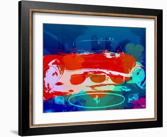 Ferrari 250 Gto Watercolor-NaxArt-Framed Art Print