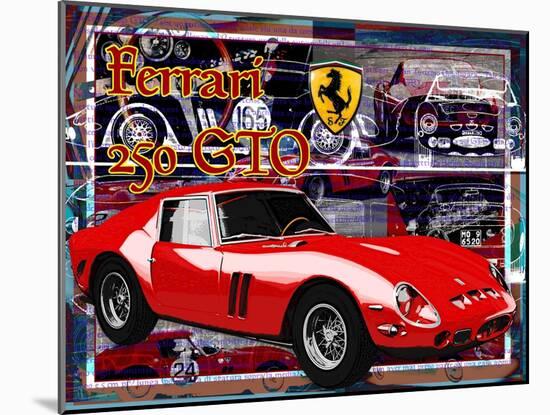 Ferrari 250 Gto-Nomi Saki-Mounted Giclee Print