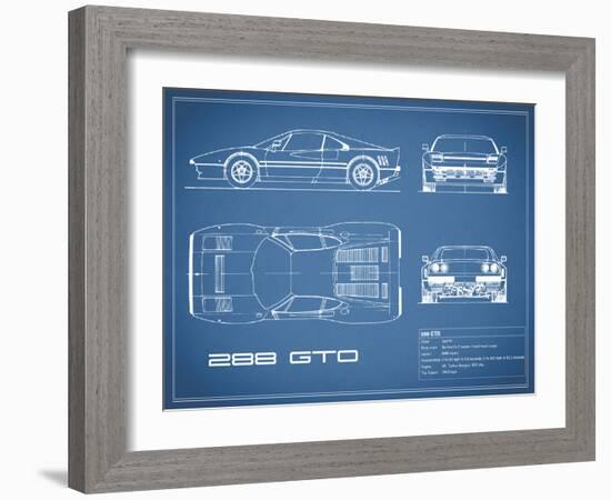 Ferrari 288-GTO-Blue-Mark Rogan-Framed Art Print