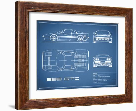 Ferrari 288-GTO-Blue-Mark Rogan-Framed Art Print
