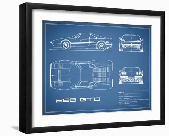 Ferrari 288-GTO-Blue-Mark Rogan-Framed Art Print