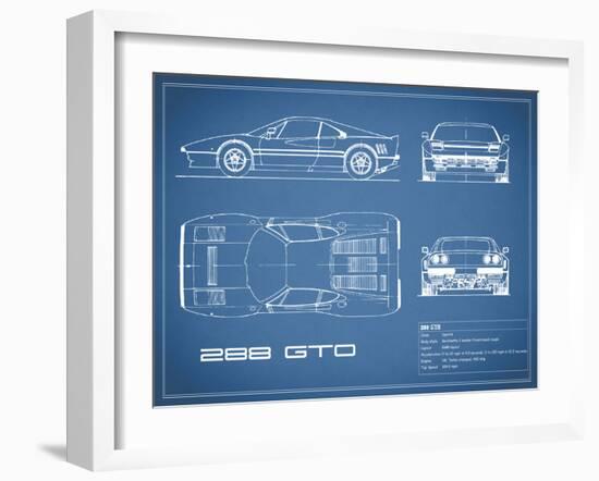 Ferrari 288-GTO-Blue-Mark Rogan-Framed Art Print