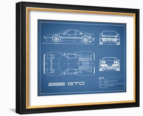 Ferrari 288-GTO-Blue-Mark Rogan-Framed Art Print