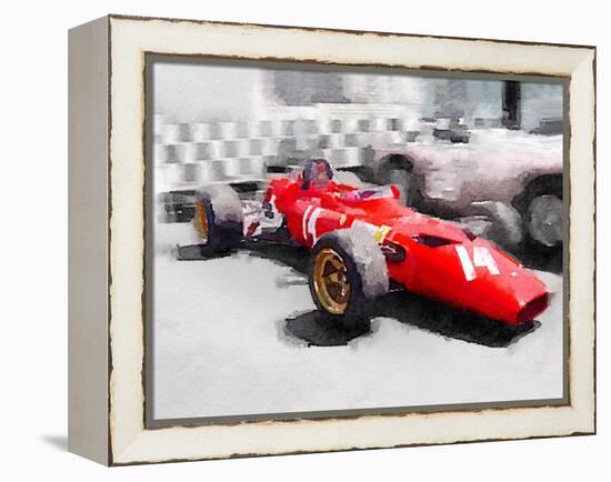 Ferrari 312 Laguna Seca Watercolor-NaxArt-Framed Stretched Canvas