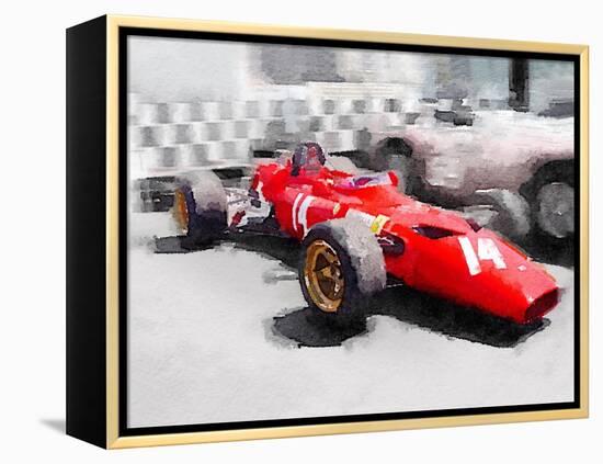 Ferrari 312 Laguna Seca Watercolor-NaxArt-Framed Stretched Canvas