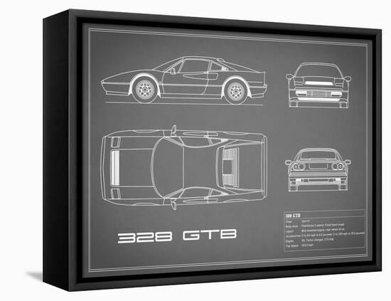 Ferrari 328-GTB-Grey-Mark Rogan-Framed Stretched Canvas