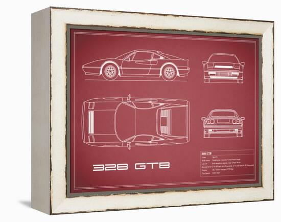 Ferrari 328-GTB-Maroon-Mark Rogan-Framed Stretched Canvas