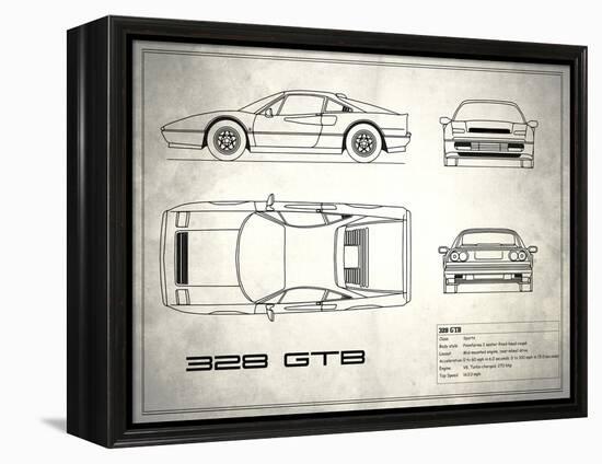 Ferrari 328-GTB White-Mark Rogan-Framed Stretched Canvas