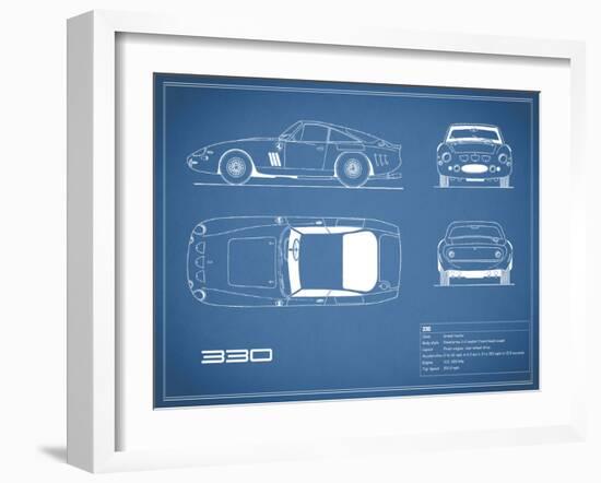 Ferrari 330-Blue-Mark Rogan-Framed Art Print